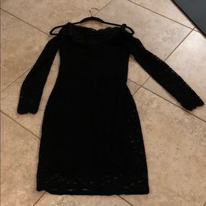 Lace off the shoulder dress